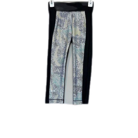 NWT Under Armour Womens Black Multi Color Pull On Active Workout‎ Leggings - Picture 1 of 6